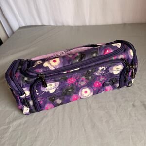 Lug Trolley Purple floral make up bag